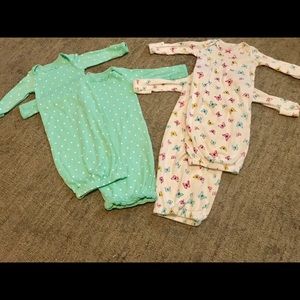 Twin baby girl sleep sacks NB